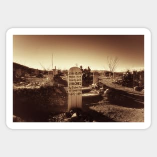 John Heath - Boot Hill Tombstone Arizona Sticker